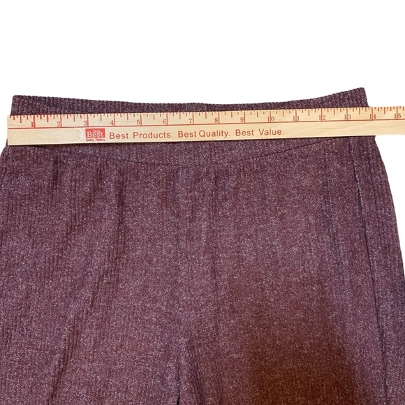 Banana Republic Factory Loungewear Set Small Wine Ribbed Mock Neck Bootcut - Picture 14 of 16